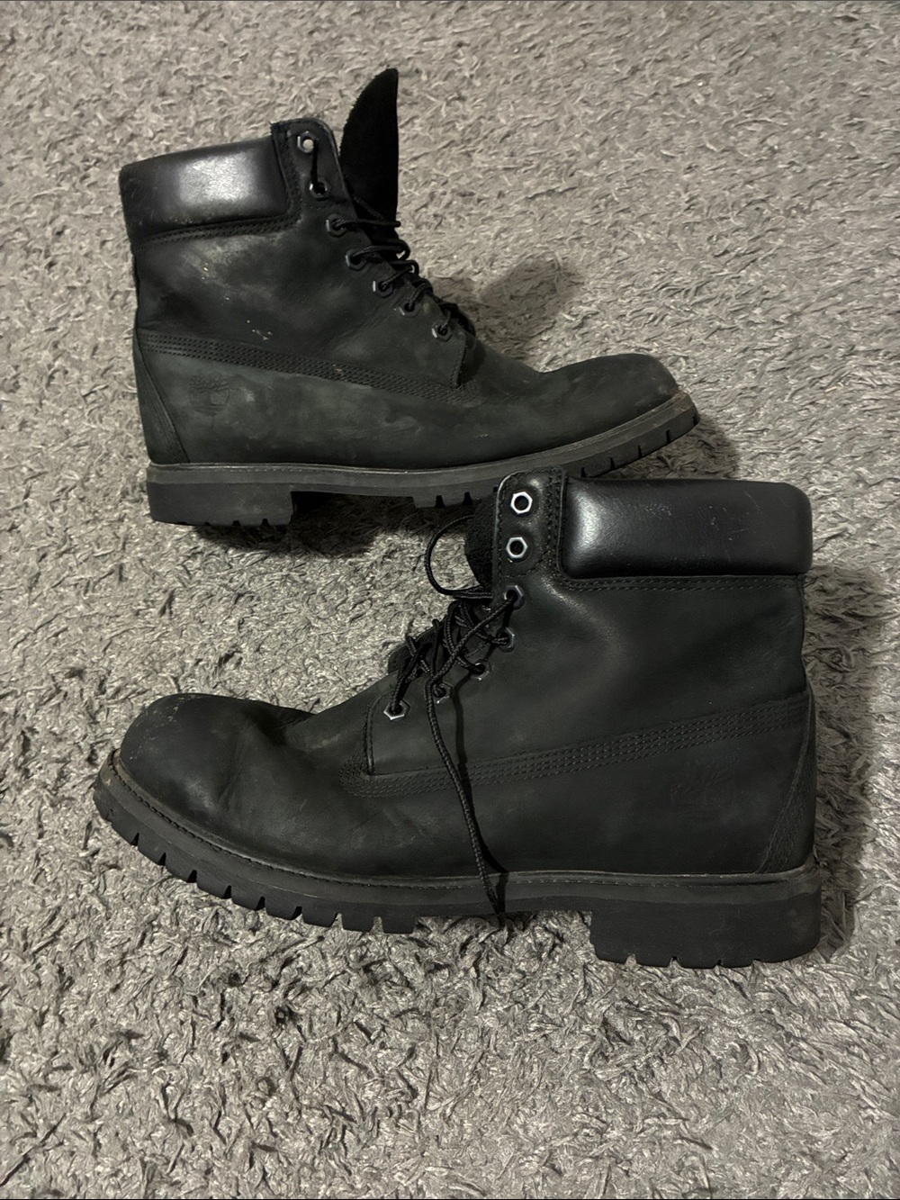 Black timberland 6 inch premium boots